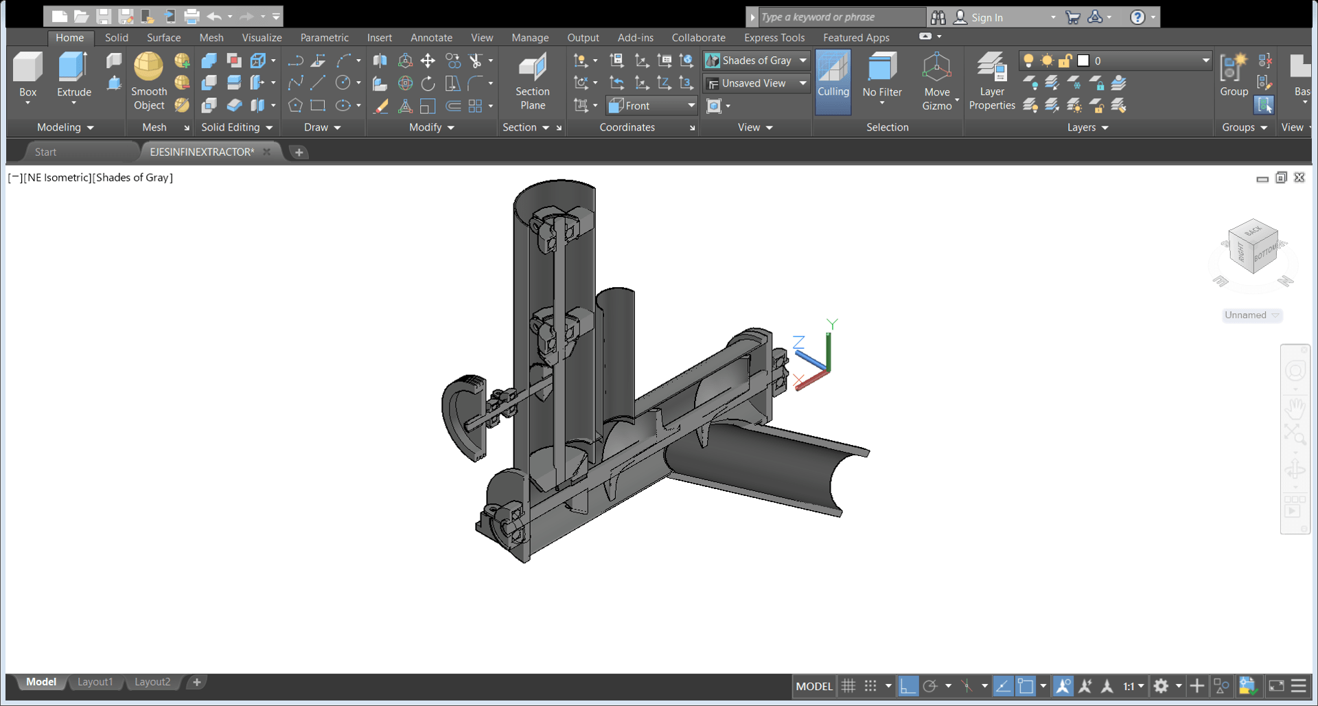 extractor de restos | Curso Autocad Mecanico